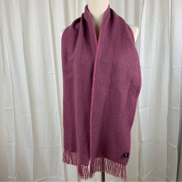 CCAHUANTICO Raspberry Deep Pink Alpaca Rectangular Scarf Made‎ In Peru - Picture 4 of 6